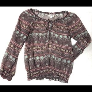 Decree medium sheer floral top